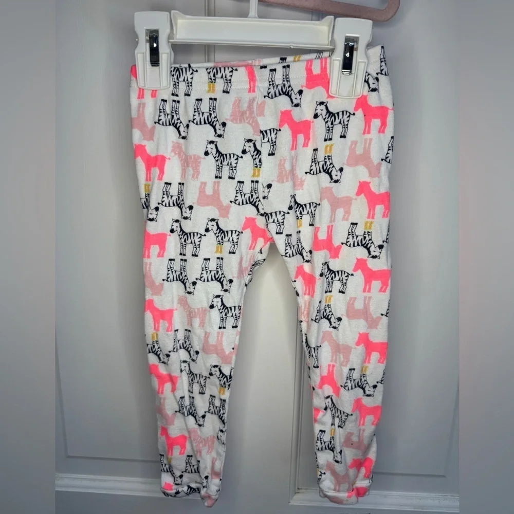 Simple Joys by Carters 24M Girls White Multicolor Zebra Pajamas Bottoms Pants